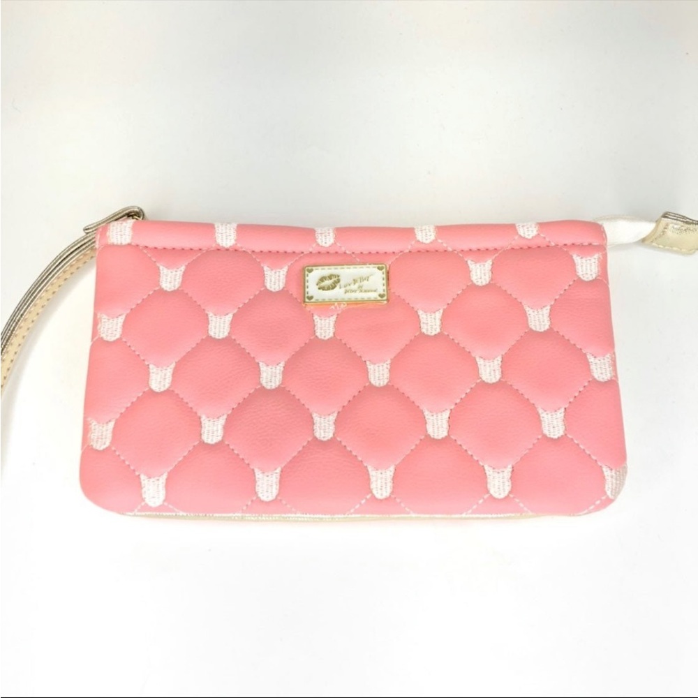 Betsey Johnson Cat wallet wristlet Pink